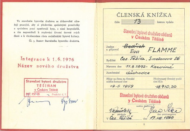 Členská knížka SBDO
